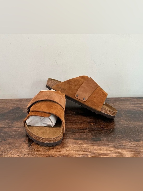 Birkenstock Men\'s Kyoto in Mink Suede/Nubuck
